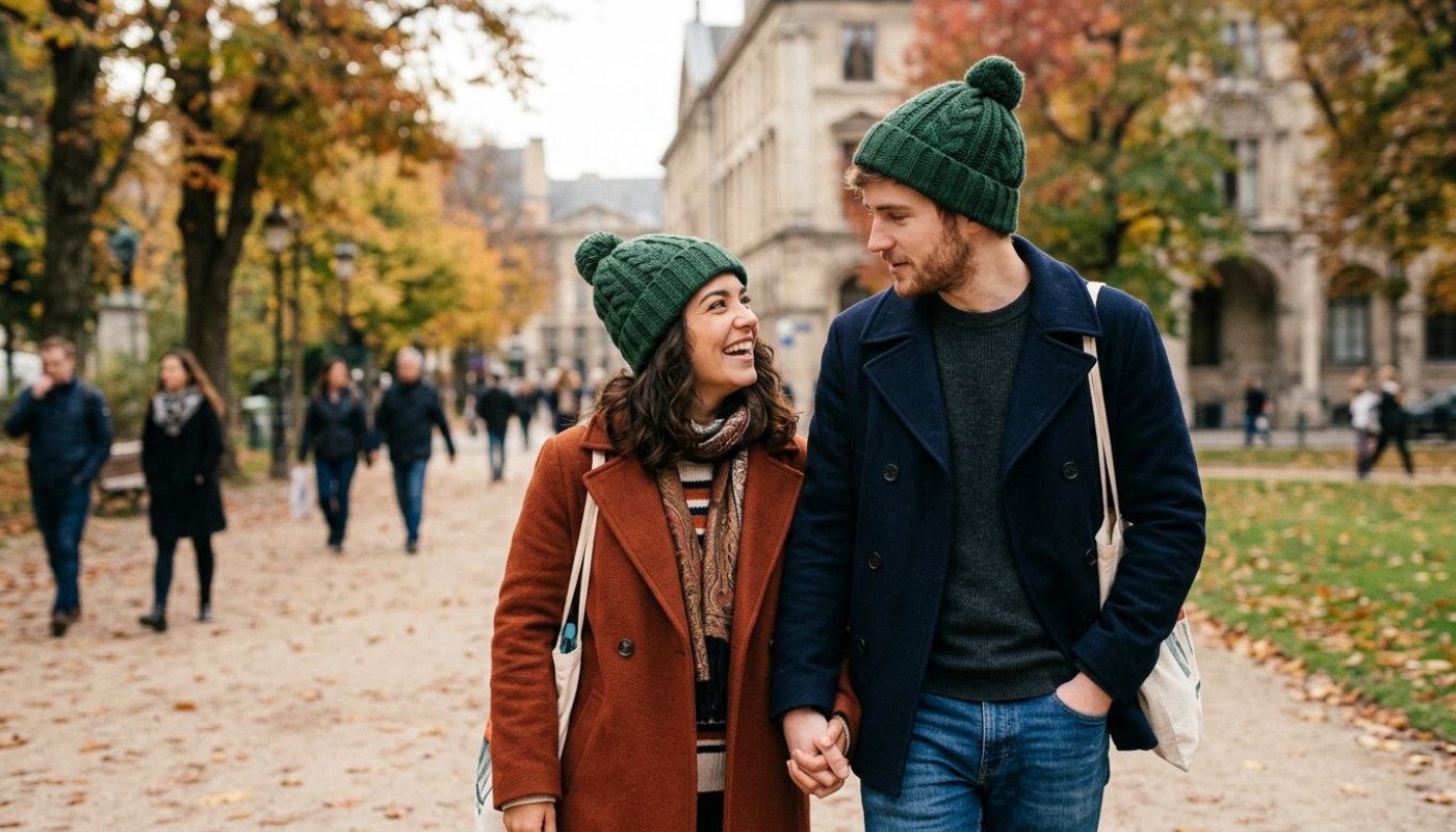 Pourquoi le bonnet assorti est le nouveau symbole du lien amoureux
